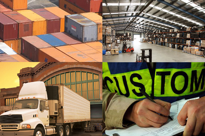 custom Customs officers meticulously examining cargo documents, demonstrating our team's customs clearance expertise in ensuring compliance.